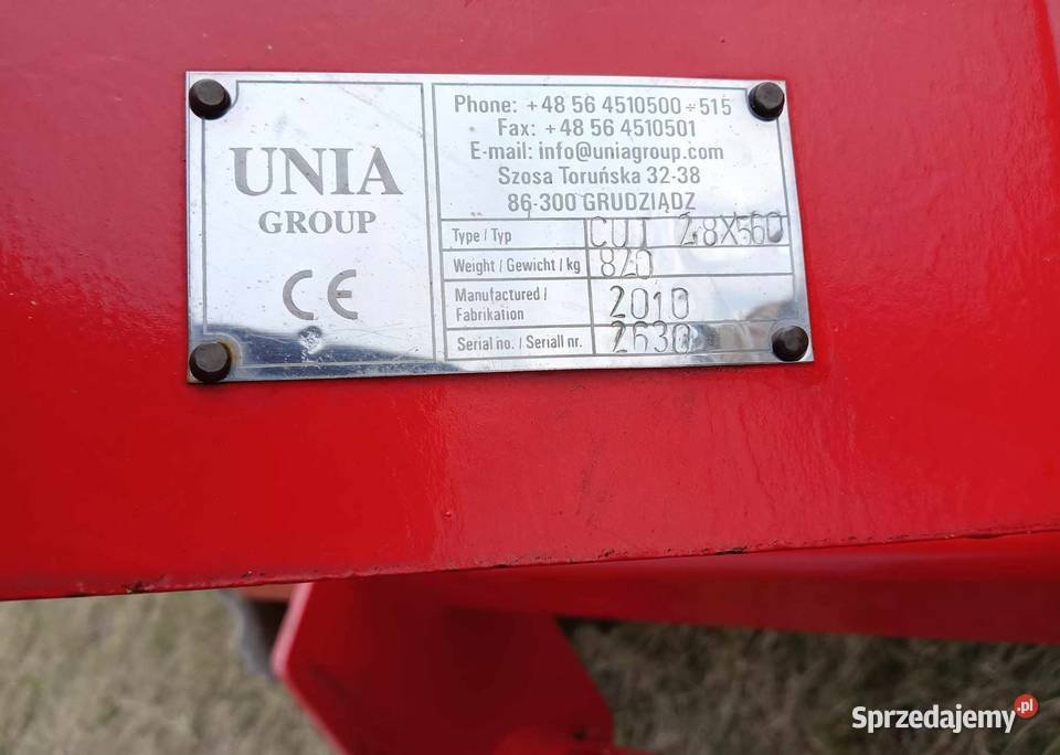 Brona talerzowa Unia CUT L 28 z wałem Agro lift Agregaty sprzedam