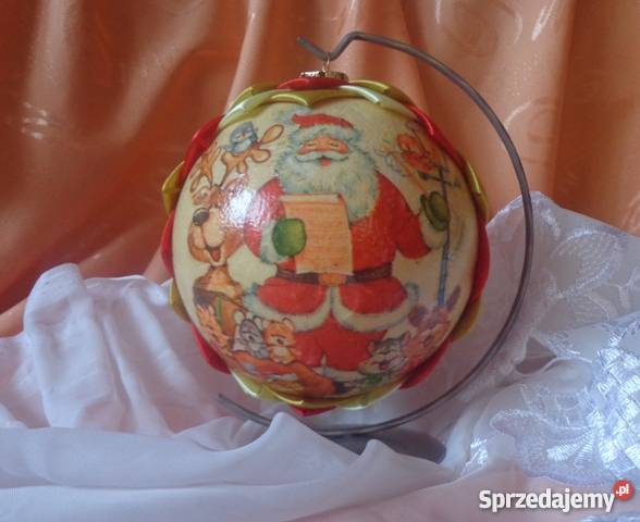 Bombki świąteczne decoupage różne rodzaje RĘKODZ Krajno-Parcele