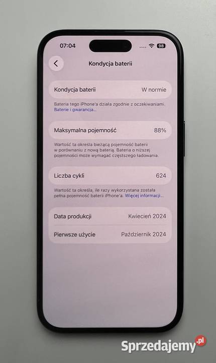 iPhone 15 128GB 88 kondycji 100 oryginalny