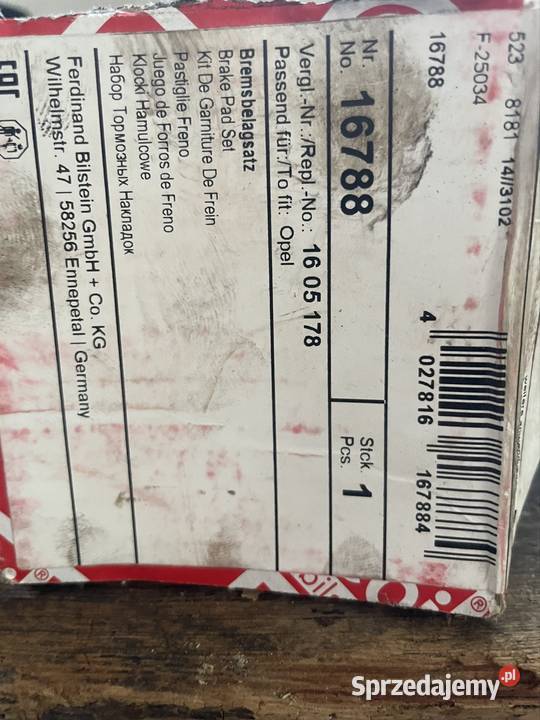 Klocki hamulcowe przód Febi Bilstein Grudziądz