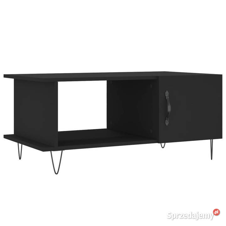 Stolik kawowy czarny 90x50x40 materiał Warszawa