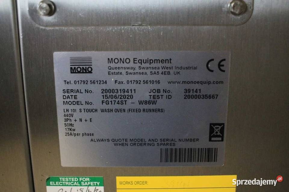 Piec konwekcyjny MONO 10 poziomów z myciem