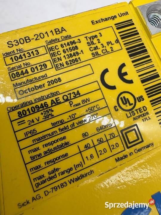 Sick S30B2011BA 1041313 Safety Laser Scanner mazowieckie Warszawa