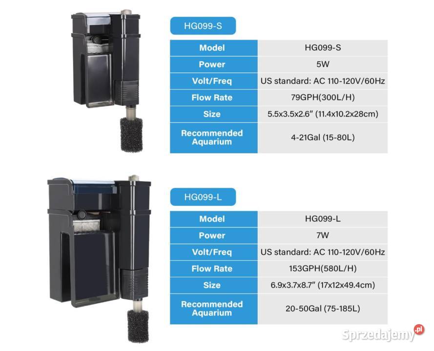 Filtr akwariowy Hygger 1580 L Gdów