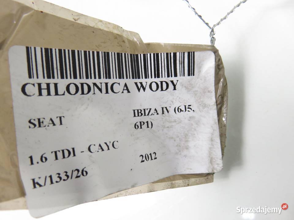 CHŁODNICA WODY SEAT IBIZA IV 16 TDI 6R01212530 sprzedam