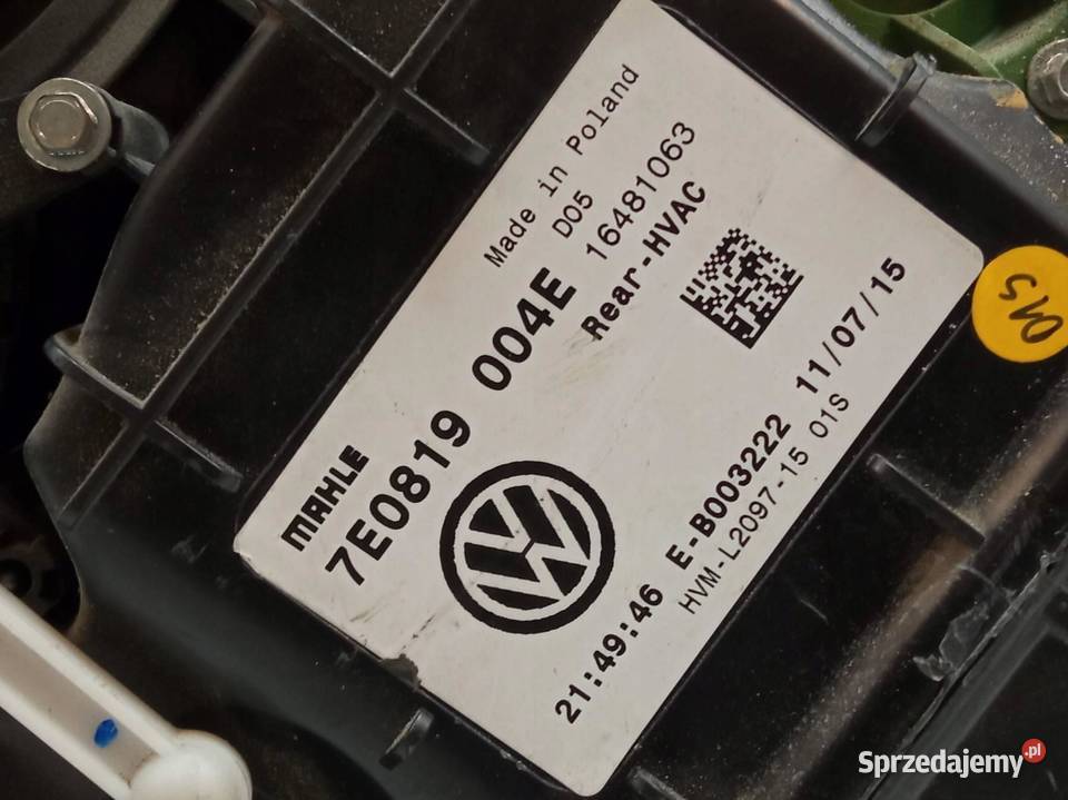 NAGRZEWNICA TYLNA 7E0819004E VW Volkswagen