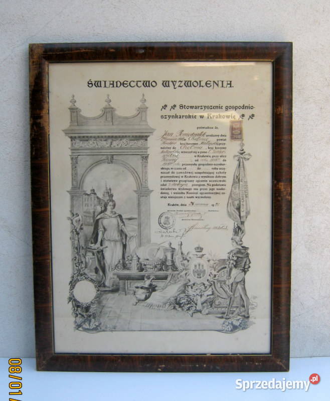 Świadectwo wyzwolenia wyszynk Kraków