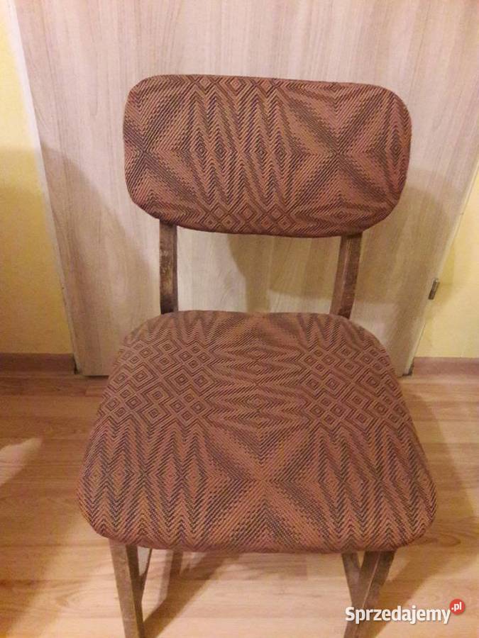 krzesło drewniane w stylu retro PRL Kraków