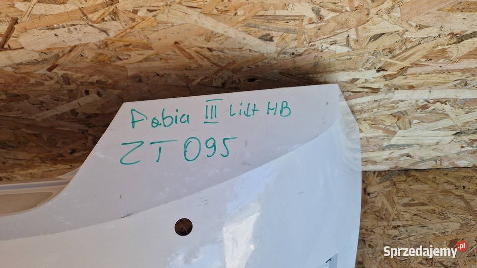 SKODA FABI 3 III LIFT HB ZDZDERZAK TYŁ TYLNY osobowe