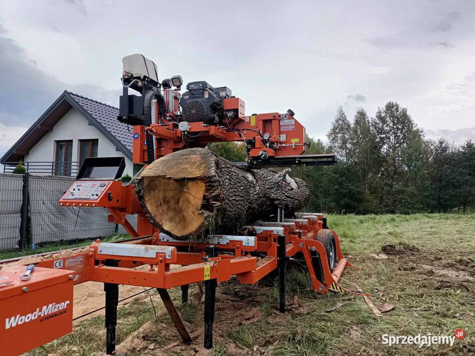 Usługa przecierania drewna trakiem mobilnym Myślenice