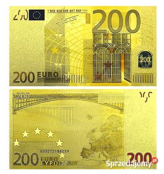 8 x Złoty Banknot Euro 5 10 20 50 100 200 500 Sosnowiec