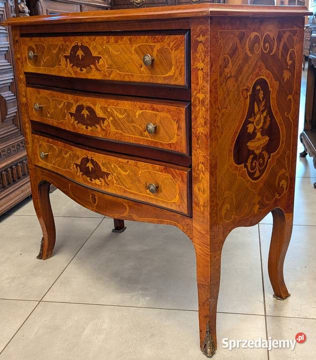 Komoda ludwikowska intarsje Włochysklep Dąbrowa śląskie