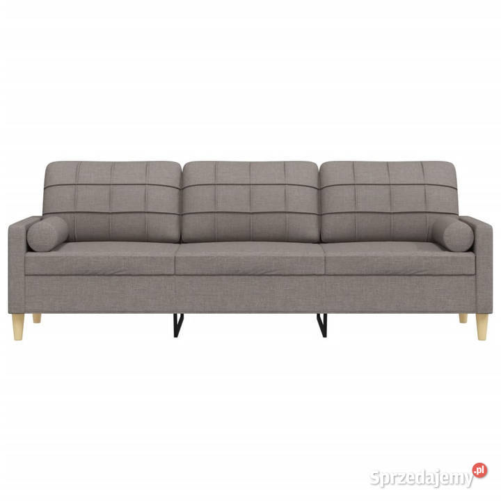 3osobowa sofa z poduszkami taupe 210 obita