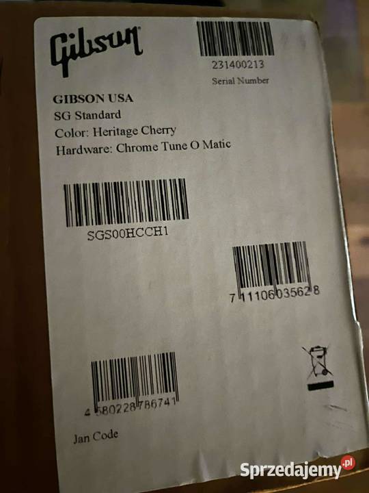 Gibson SG Standard Heritage Cherry Zgierz