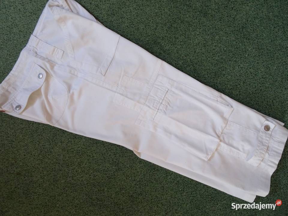 Białe spodnie bojówki cargo SANCTED 36 38 małopolskie