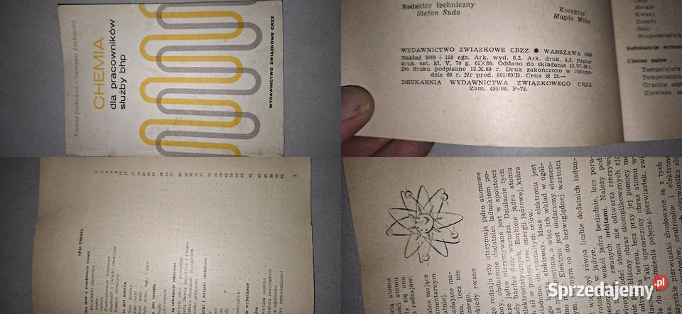 CHEMIA BHP 1 wydanie 1969 rzadki nakład 8000 Antykwariat Łęczyca