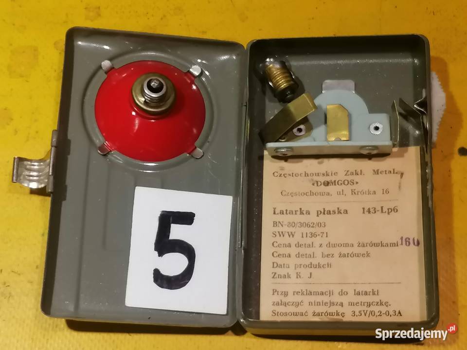 latarka PRL na baterie Piotrków Trybunalski