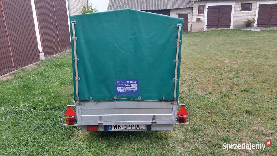 Przyczepka samochodowa RYDWAN 250x130 z plandeką 350kg mazowieckie Boguty-Pianki