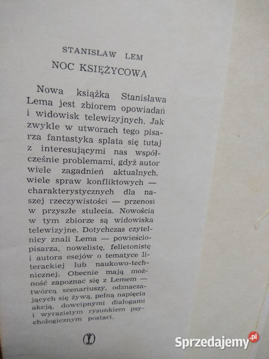 Lem Noc Księżycowa książki antykwaryczne Antykwariat Warszawa