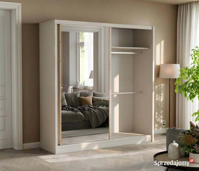 Szafa London 203x215x60 lustro lamele 3 kolory
