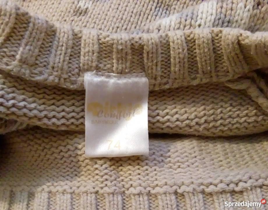 Sweterek rozpinany na guziki 74 chłopiec Rogoźnik sprzedam