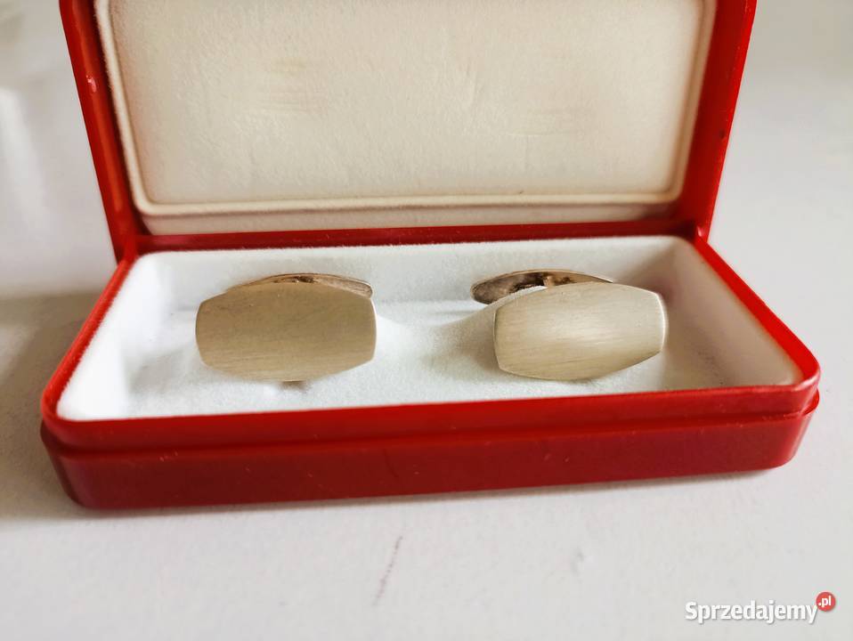 Spinki mankietowe męskie srebrne vintage