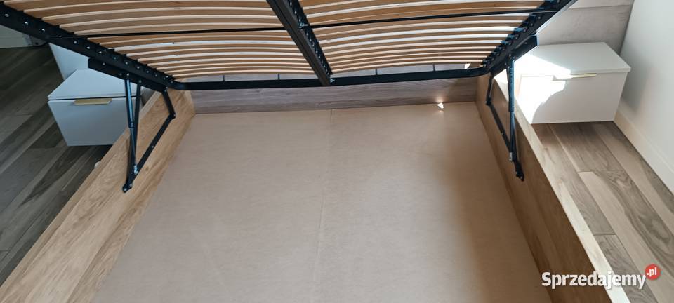 Okazja Łóżko dębowe 160x200 podnoszone z dolnośląskie Karczowiska