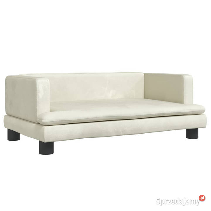 Sofa dzieci kremowa 80x45x30 aksamit WM3196311 sprzedam