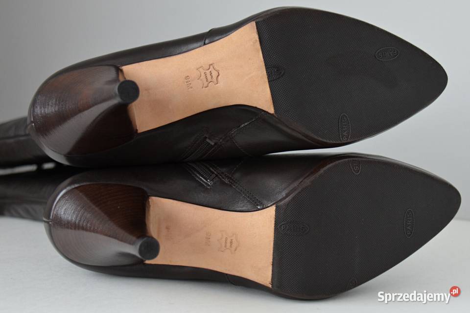 CAŁE Z NATURALNEJ SKÓRY wygodne kozaki Via Spiga Kozaki podlaskie