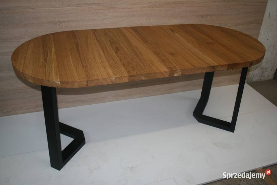 Stół okrągły dębowy rozkładany lity dąb Loft 90cm Myślenice sprzedam