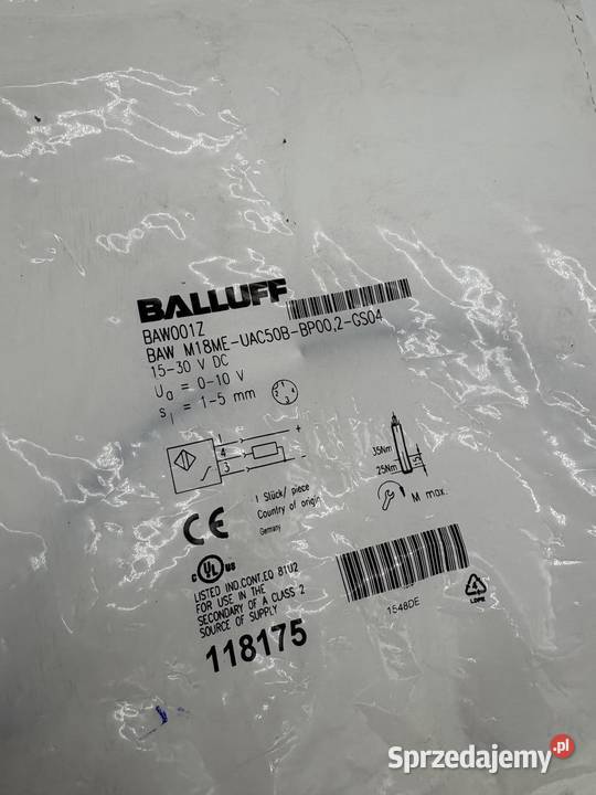 Balluff BAW001Z BAW M18MEUAC50BBP002GS Czujnik Warszawa sprzedam
