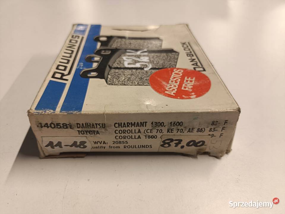 KLOCKI HAMULCOWE Toyota Corolla E9 PRZEDNIE Układ hamulcowy Rudka sprzedam