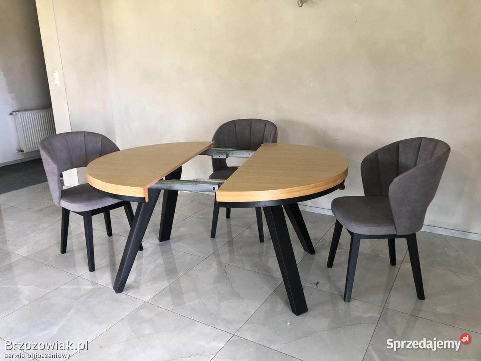 Stół Dębowy Okrągły LOFT 10 Rozkładany Do 4M Warszawa