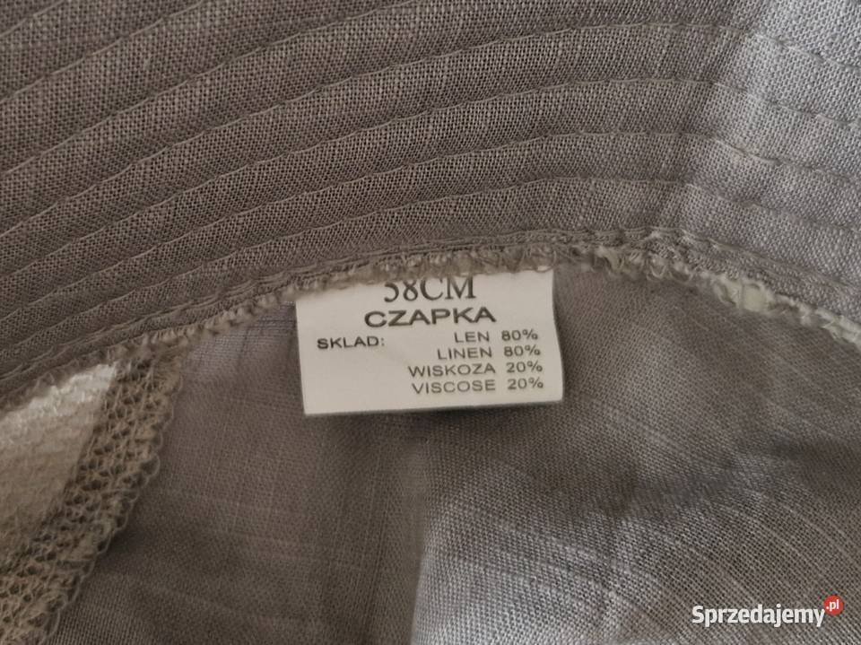 Szary letni kapeluszkapelusik unisex 58 Warszawa
