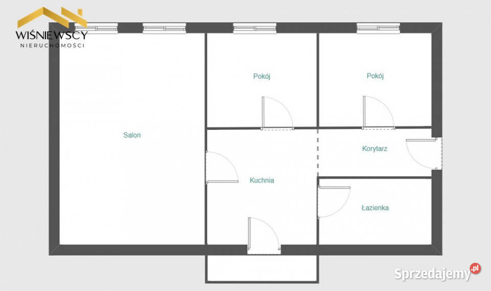 Mieszkanie 3 pokoje na parterze 66m2 Pasłęk