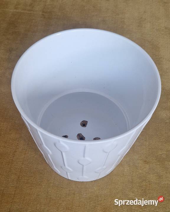Ceramiczna osłonka doniczkidoniczka IKEA biały Doniczki i osłonki Warszawa