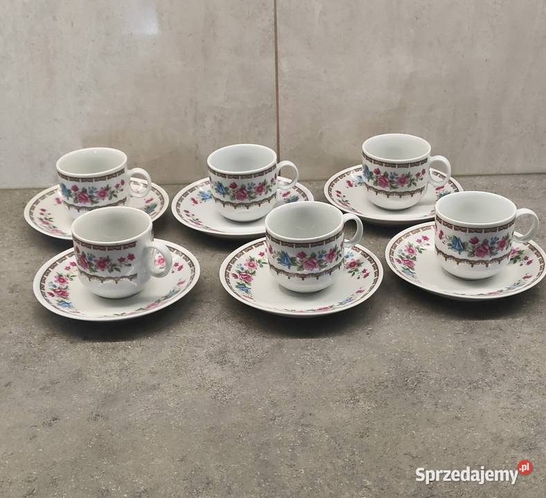 Chińskie porcelanowe filiżanki ze spodkami Siemianowice Śląskie sprzedam