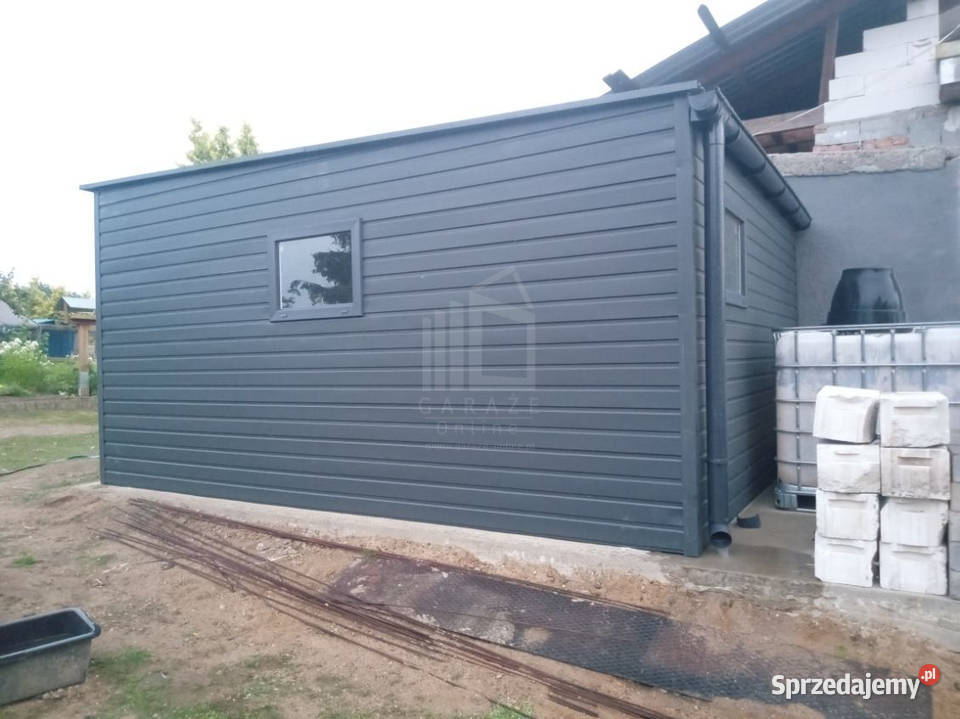Garaż blaszany 4x5m brama dwuskrzydłowa 2x okno Lidzbark Warmiński sprzedam