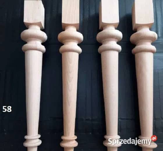 Noga drewniana nogi toczone do mebli nóżki wiele Lubań sprzedam