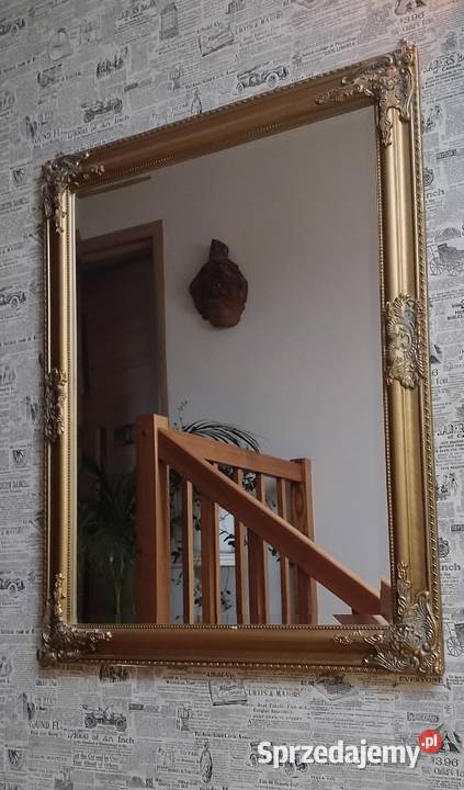 Lustro w złotej ramie inny kolor Śrem