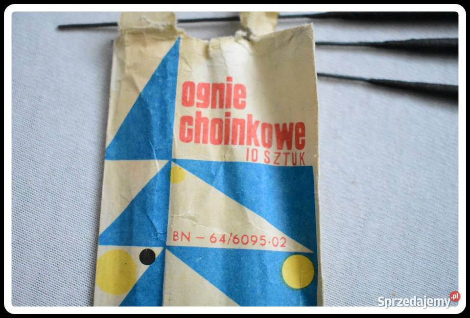 PRL zimne ognie sprzed roku 1972 ognie choinkowe Antyki mazowieckie Płock