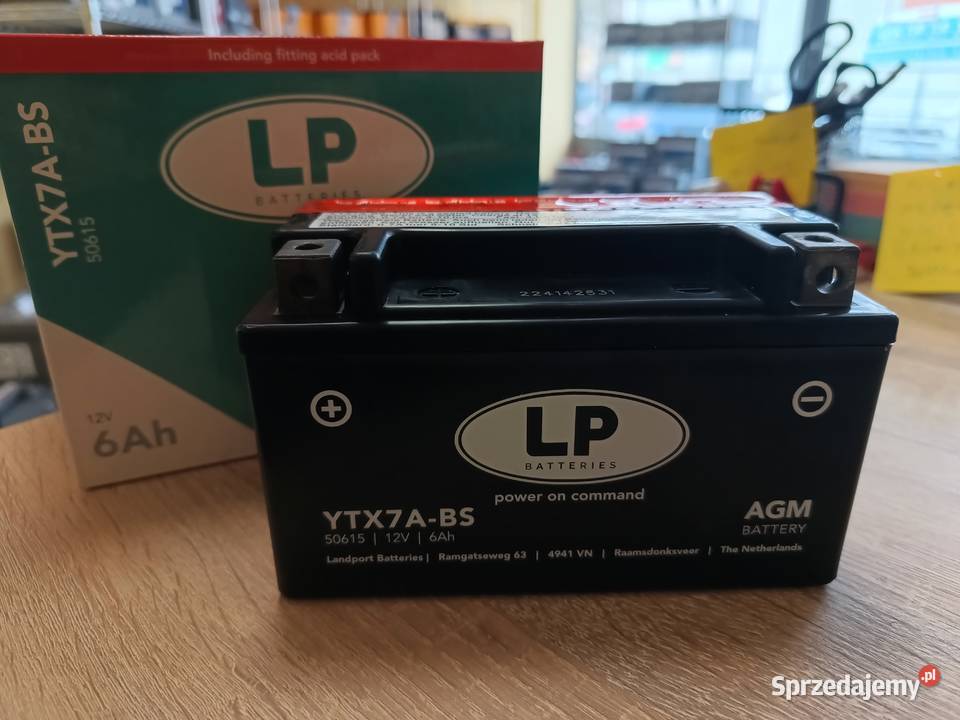 Akumulator motocyklowy YTX7ABS LANDPORT 12V 6Ah Szczecin sprzedam