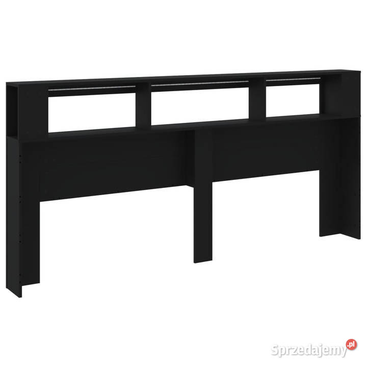Wezgłowie łóżka z LED czarne 220x185x1035 Warszawa