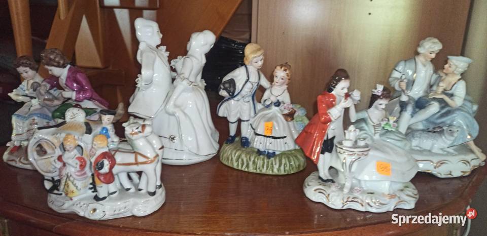 Figurka pary w tańcu Biała ze złotem Gdańsk