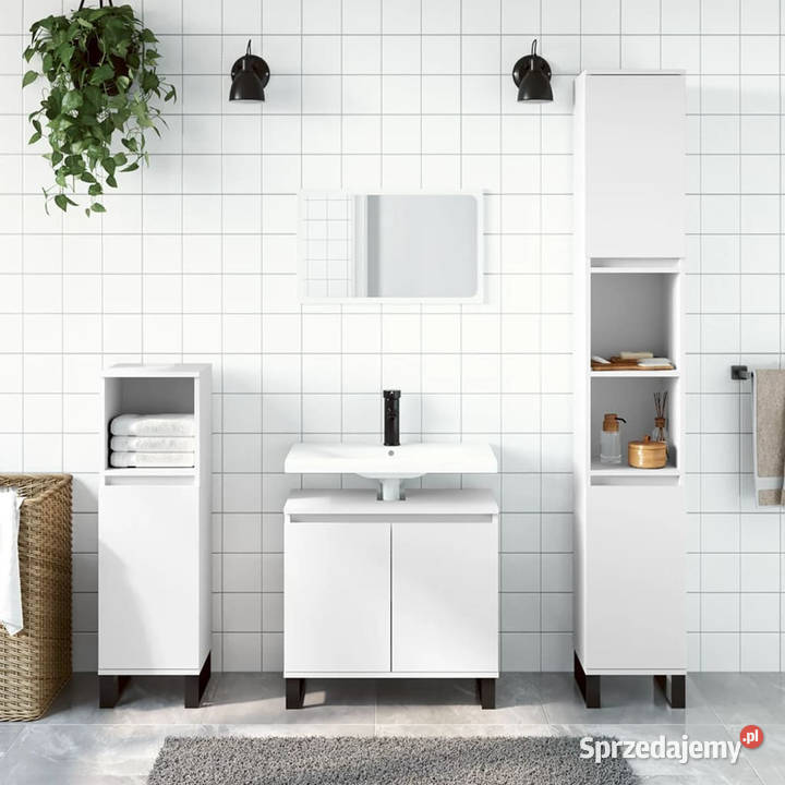 Szafka łazienkowa biała 30x30x190 materiał Warszawa