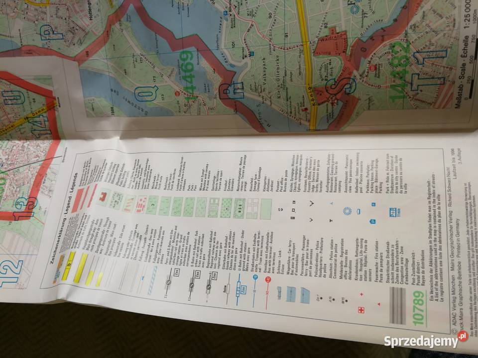 Plan Miasta Berlin ADAC Stadtplan 1996 Indeks Szczecin sprzedam
