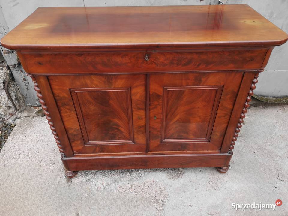 Piękna komoda biedermeier XIXw KOMPLET Wałbrzych sprzedam