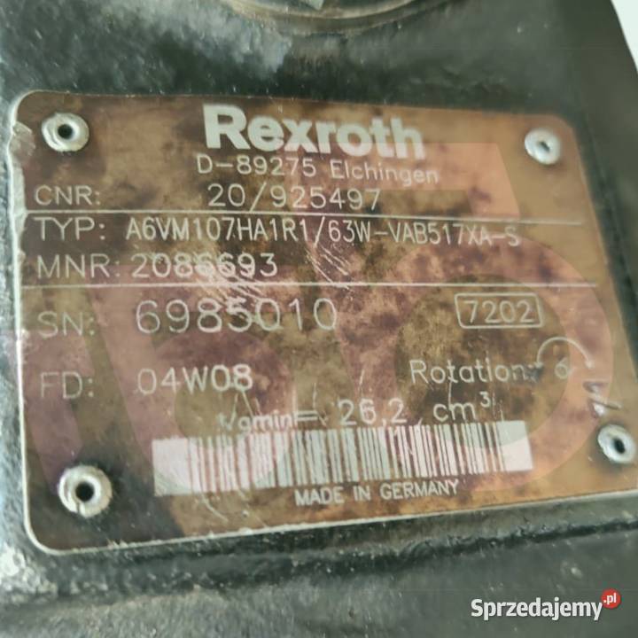 Silnik jazdy R992000277 Rexroth A6VM107HA1R1 JCB Wilkowo