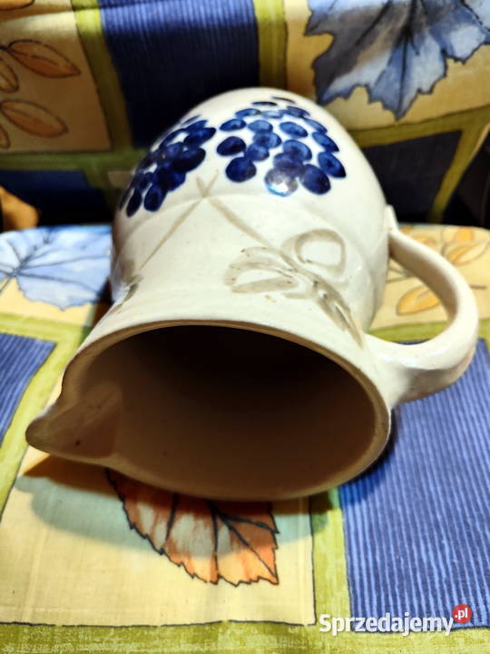 Malowany kamionkowy dzbanek z Bochni PRL Lublin sprzedam