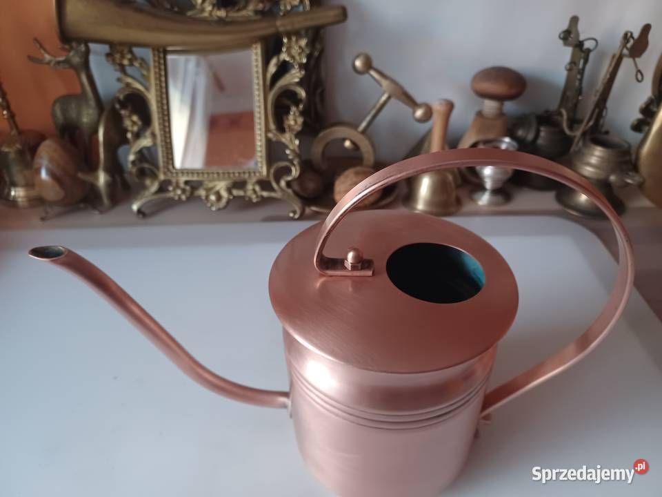 Piękna duża konewka miedziana Pozostałe Wyposażenie wnętrz wielkopolskie Poznań